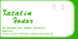 katalin hodor business card